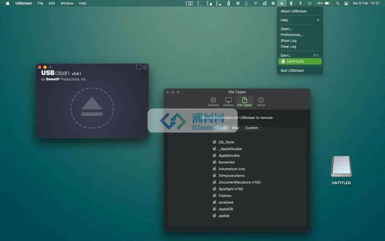 USBclean for Mac v4.2.2 破解版 USB垃圾文件清理工具