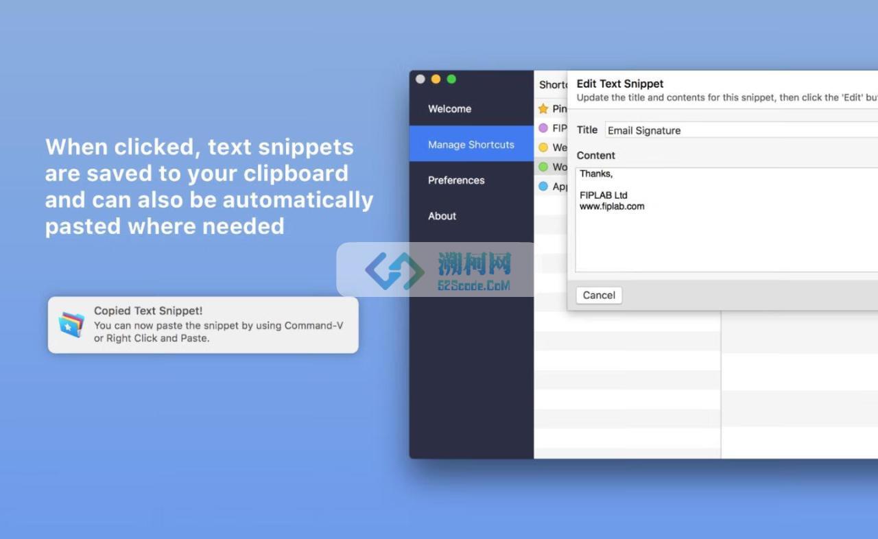 Shortcut Bar v2.9.5 破解版 菜单栏快速启动工具 Shortcut Bar v2.9.5 破解版 菜单栏快速启动工具