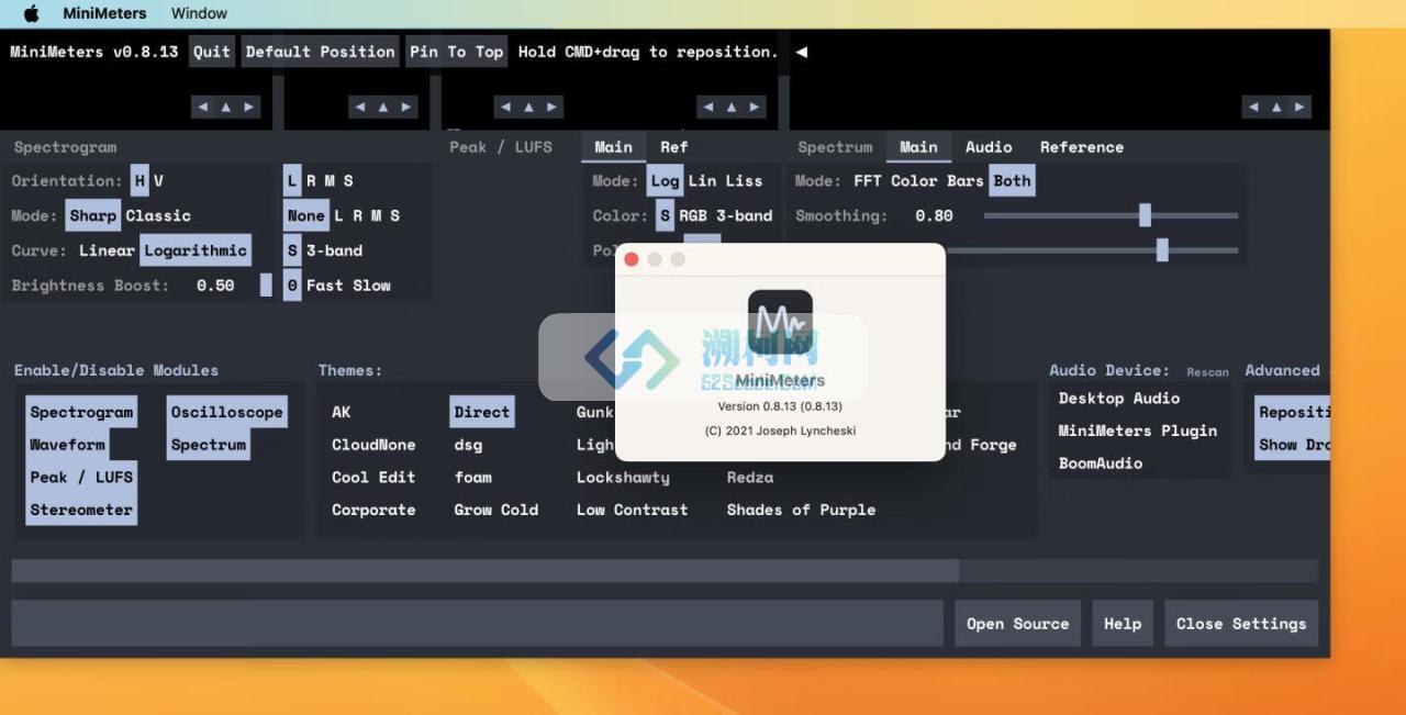 MiniMeters for Mac v0.8.25 英文激活版 独立音频计量软件