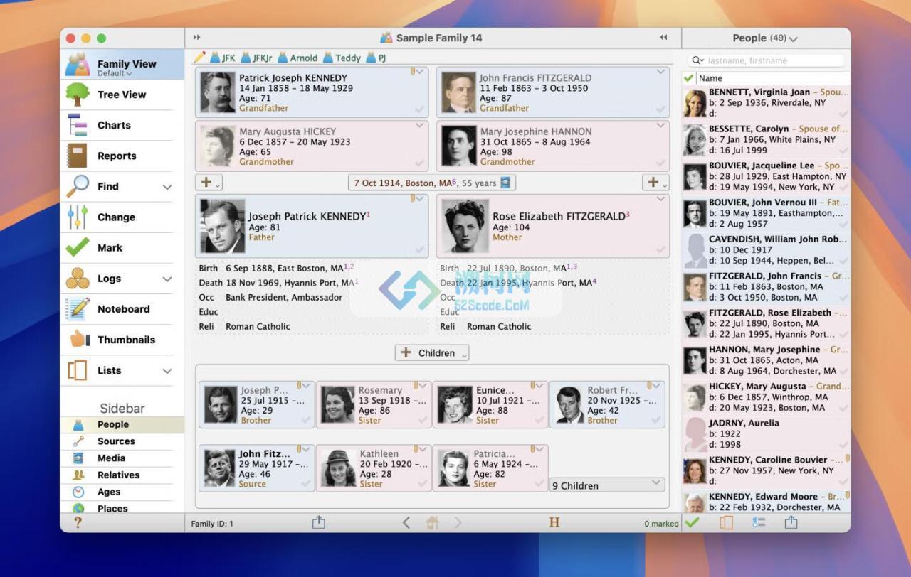 Leister Productions Reunion for mac v14.0.250318 激活版 家谱记录软件