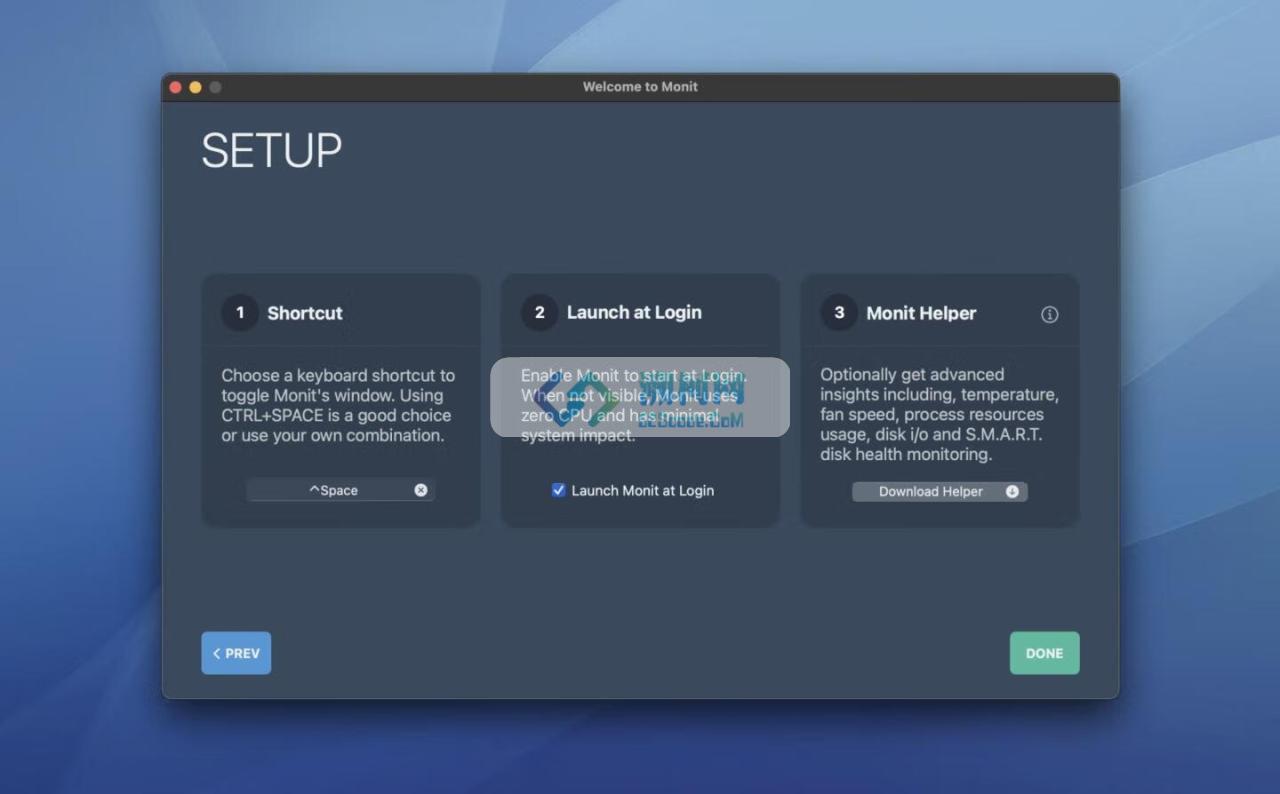 Monit for Mac v2.2.0 系统运行状态监控工具