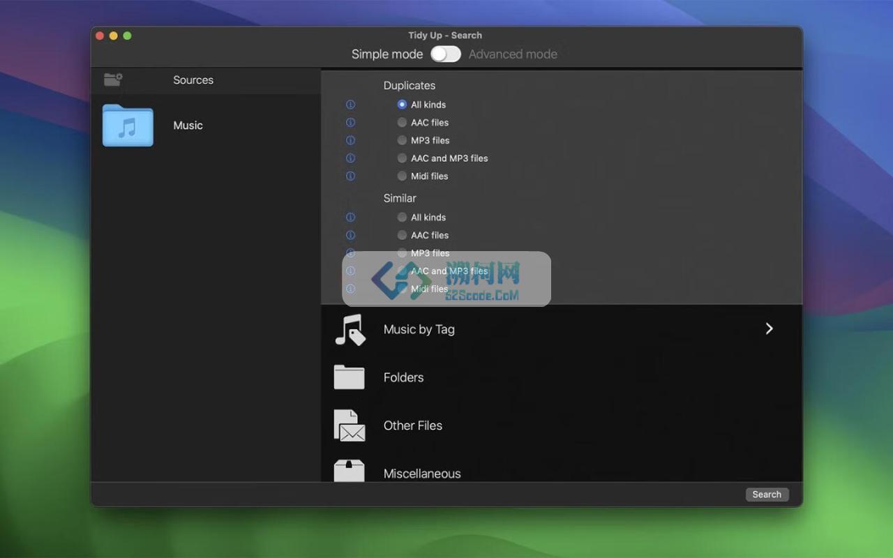 Tidy Up for Mac v6.0.7 激活版 重复文件查找清理工具