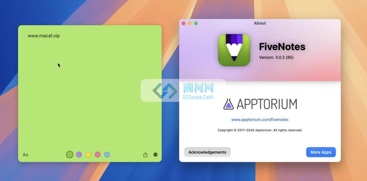 FiveNotes for mac v3.1.3 激活版 小型文本编辑器