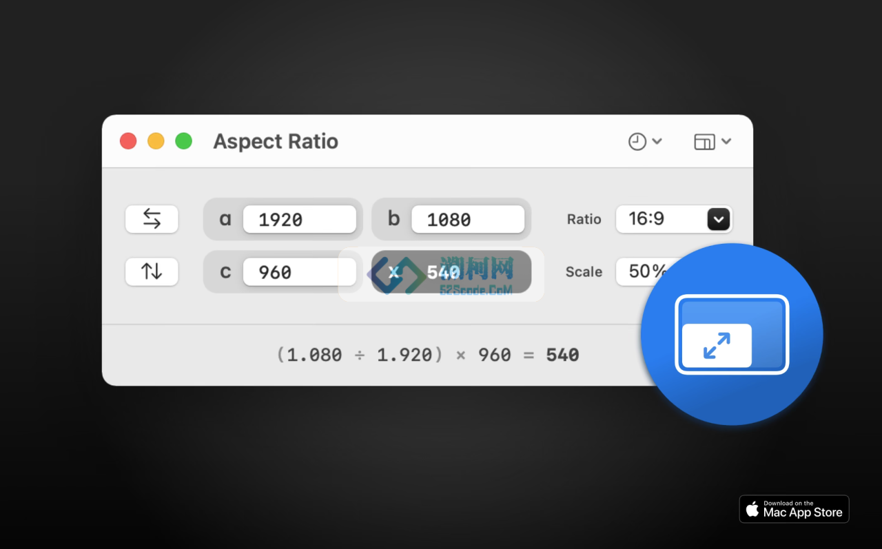 Aspect Ratio X for Mac v2.2.0激活版 数学计算软件-三分法则