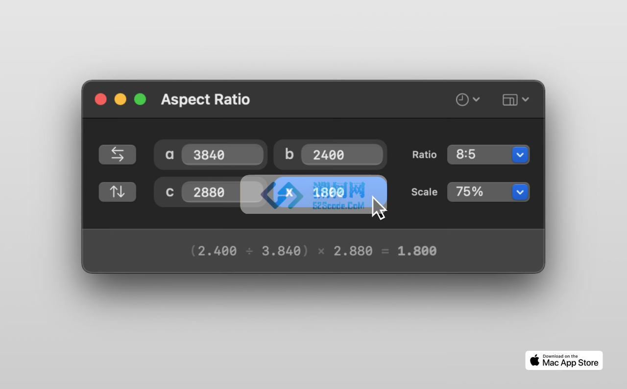 Aspect Ratio X for Mac v2.2.0激活版 数学计算软件-三分法则