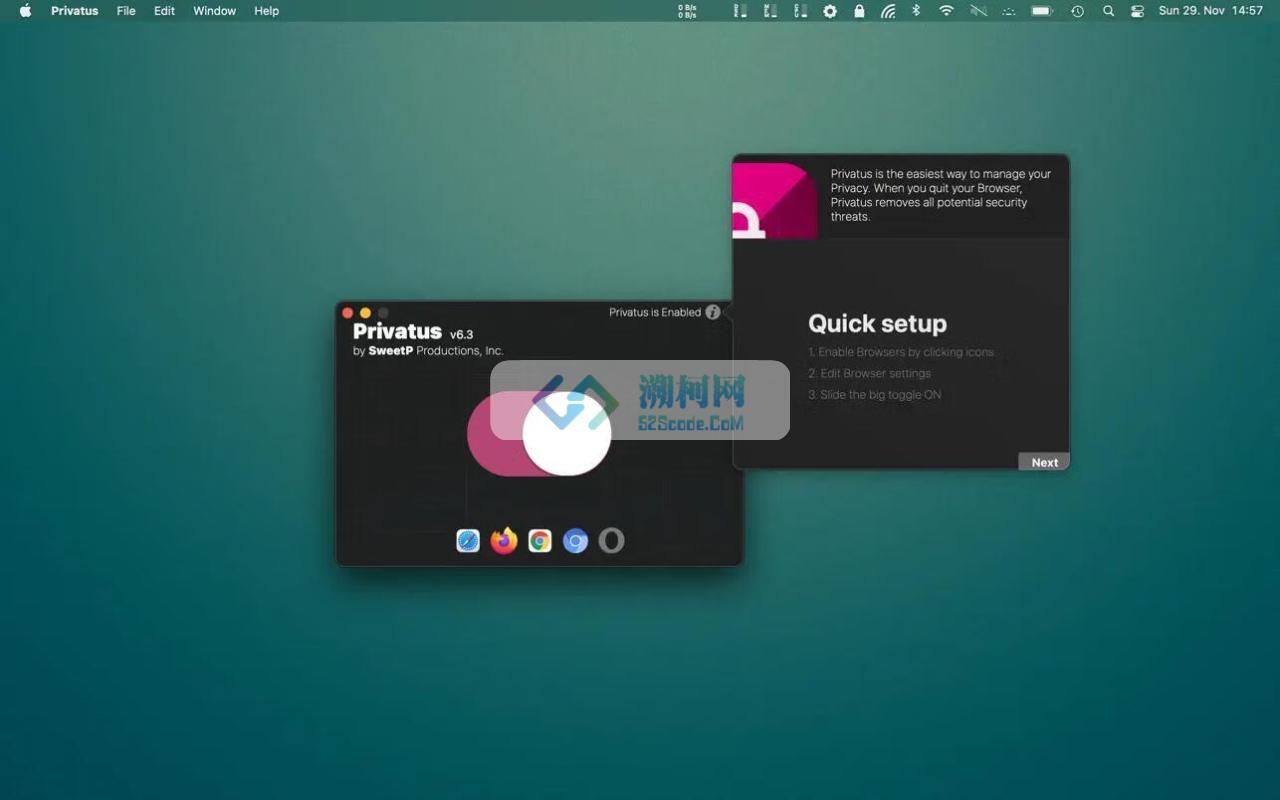 Privatus For Mac v7.1.4 自动清理网页缓存工具