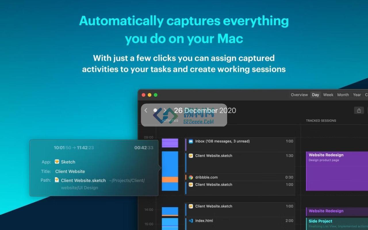 Timemator v3.1.2 英文破解版 时间跟踪及自动化工具