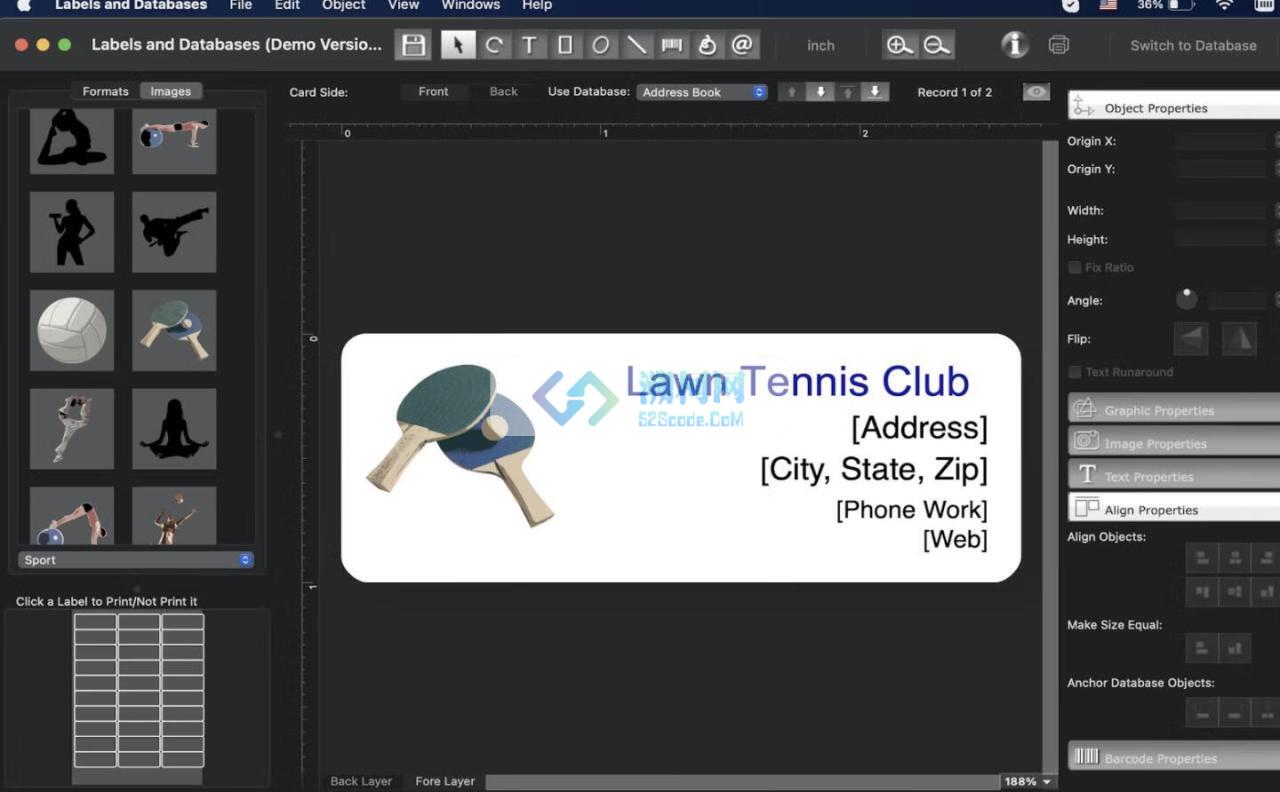 Labels and Databases for Mac v1.8.5 中文激活版 数据库标签制作软件