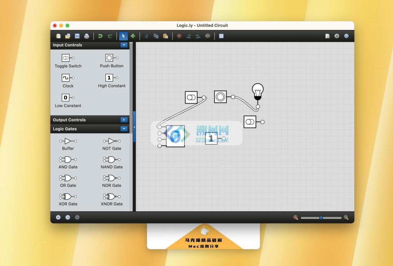 Logicly for Mac v2.0.0 Beta5 永久激活版 数字电路逻辑绘图学习工具