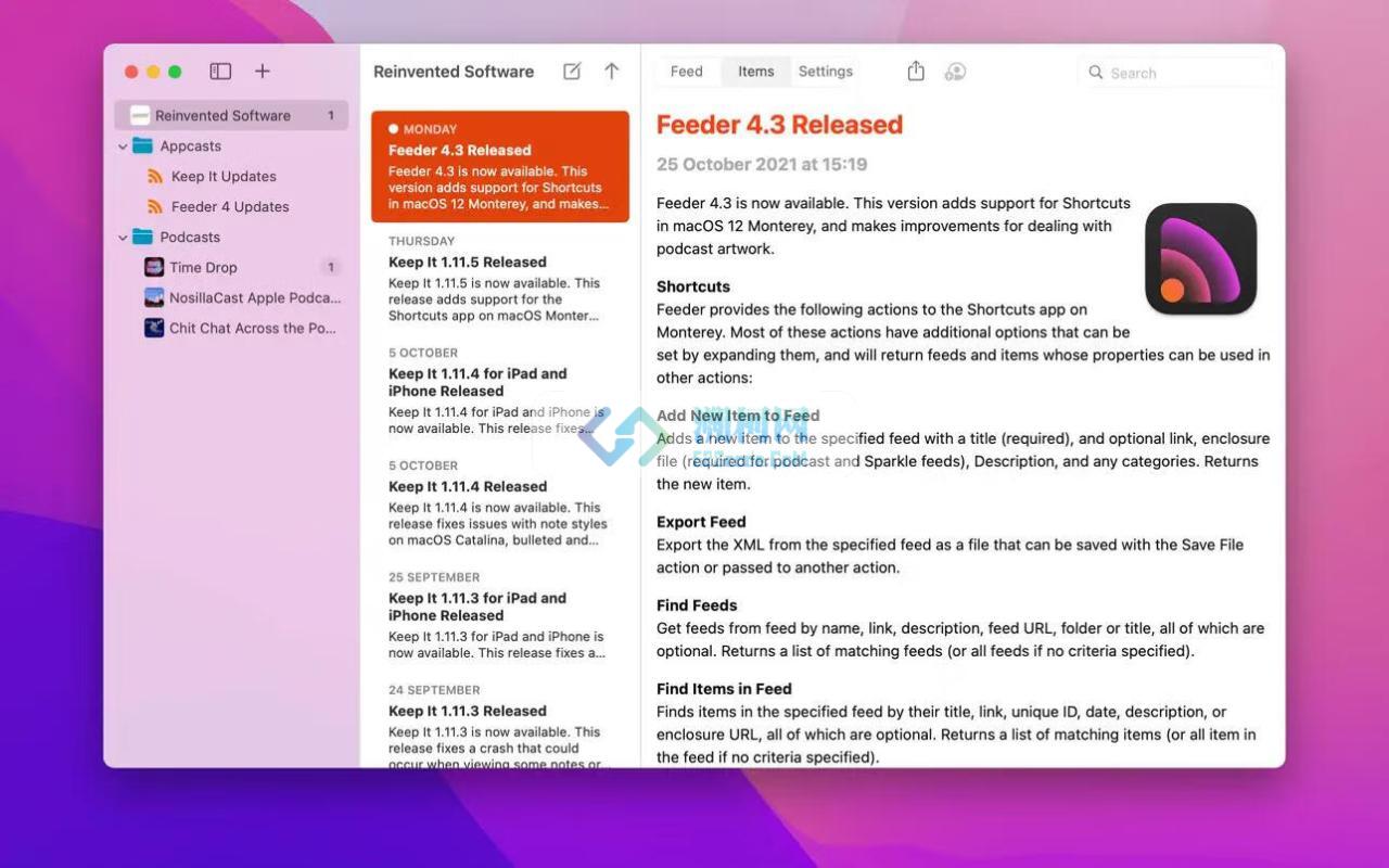 Feeder 4 for Mac v4.7.3 免激活版 RSS编辑阅读软件